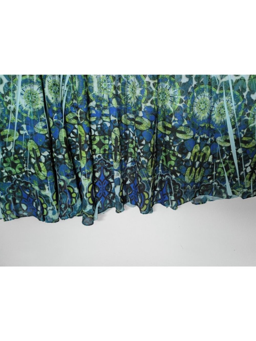One World Earth Fairy Pull On Midi Skirt M Paneled Stretch Boho Indie Grunge - Picture 5 of 9